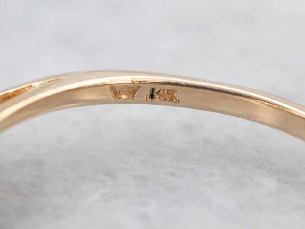 Yellow Gold Pearl Bypass Ring - image 3