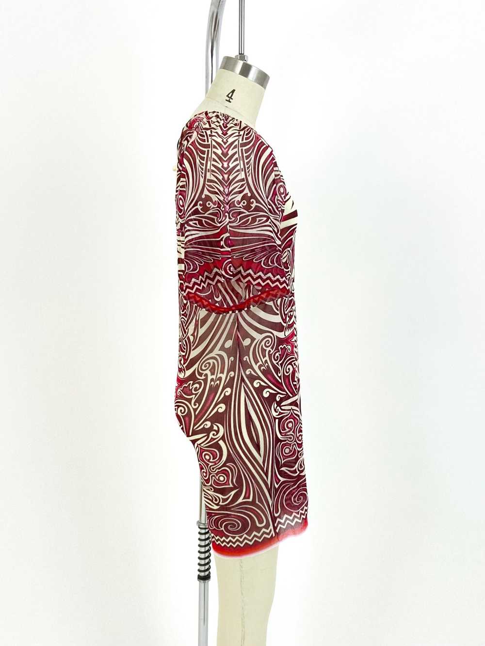 Jean Paul Gaultier Soleil Mesh Tattoo Print Tunic - image 3