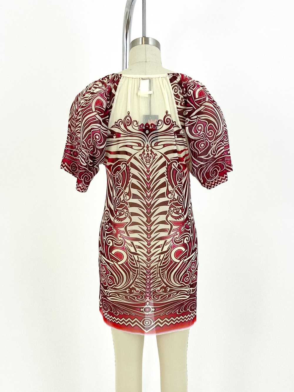 Jean Paul Gaultier Soleil Mesh Tattoo Print Tunic - image 4