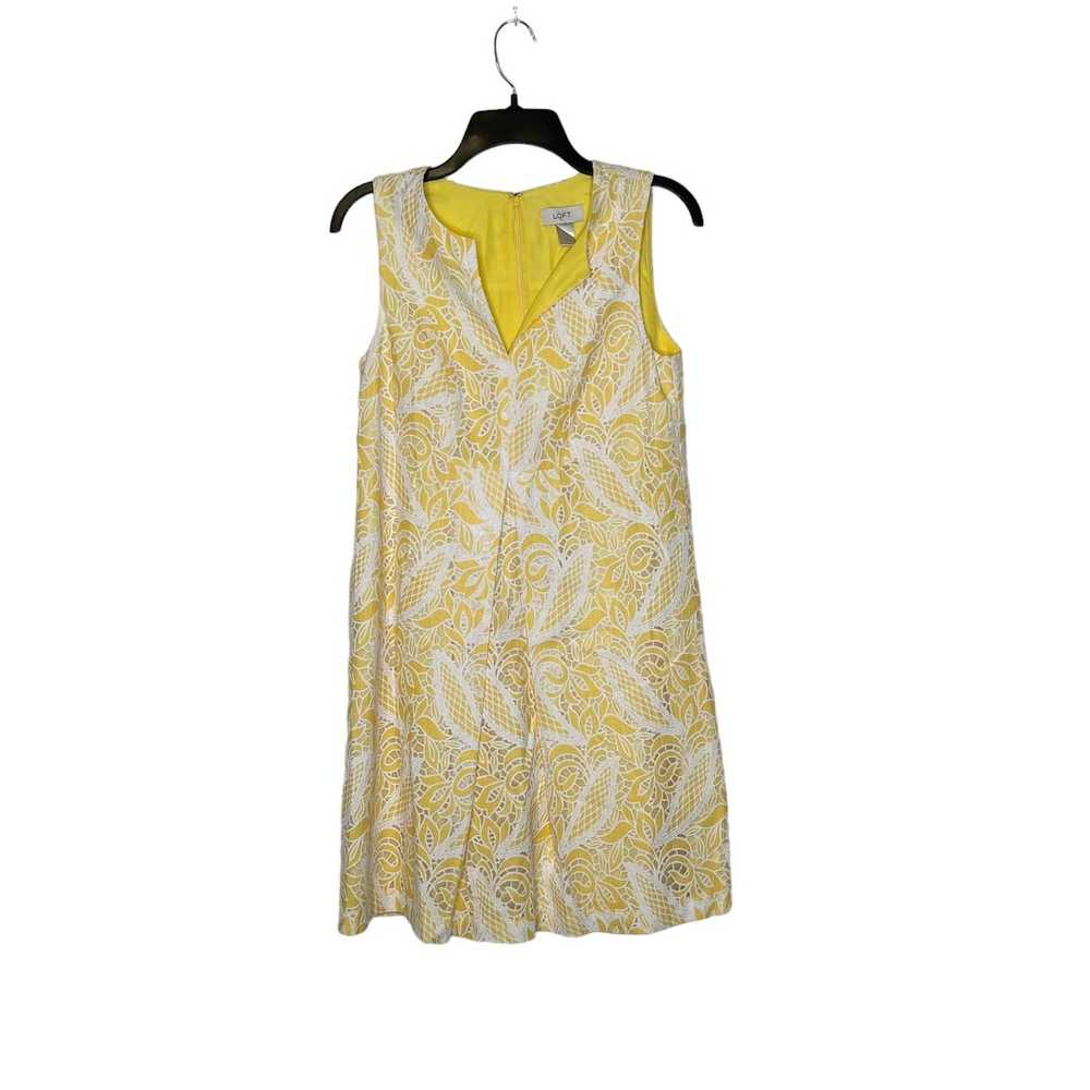 Loft Loft Ann Taylor Women 2 Yellow Floral Lace L… - image 1