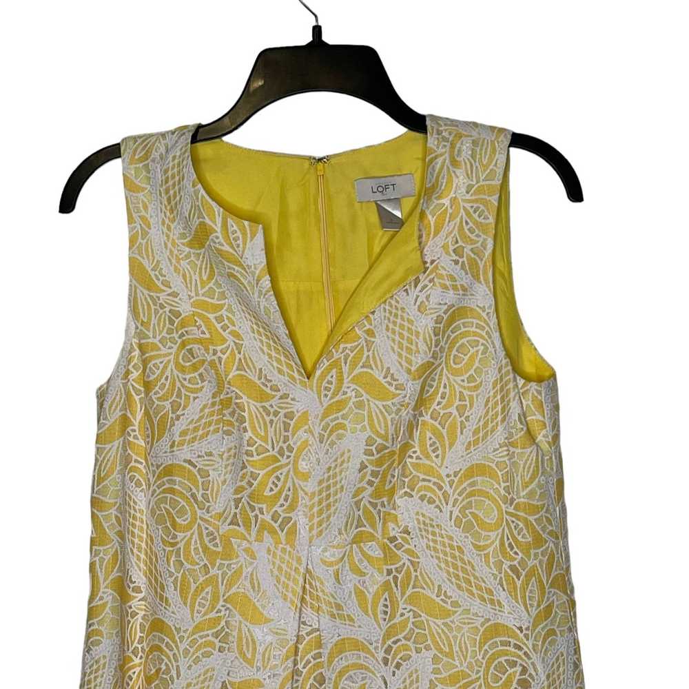 Loft Loft Ann Taylor Women 2 Yellow Floral Lace L… - image 2