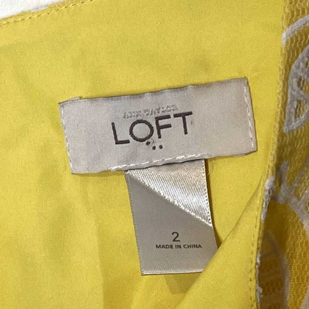 Loft Loft Ann Taylor Women 2 Yellow Floral Lace L… - image 7