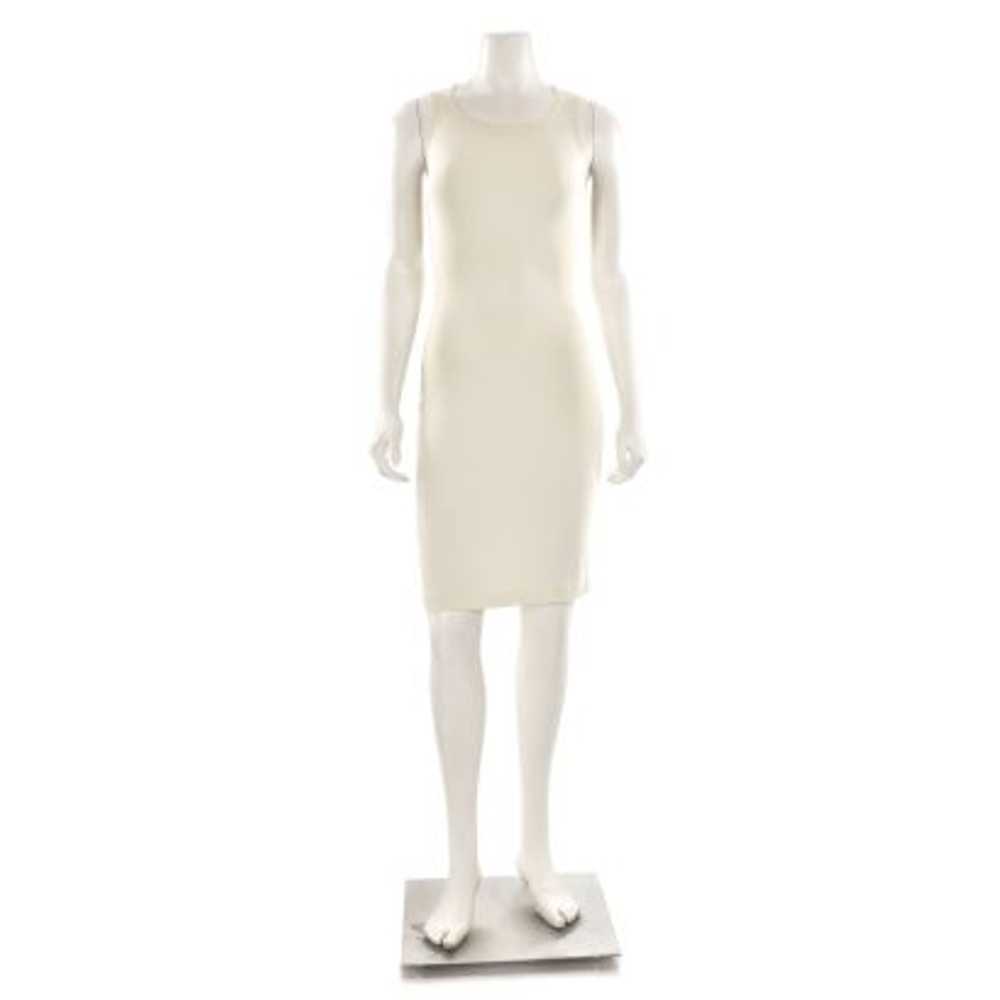 St. John Scoop Neck Sleeveless Sheath Dress in Br… - image 2