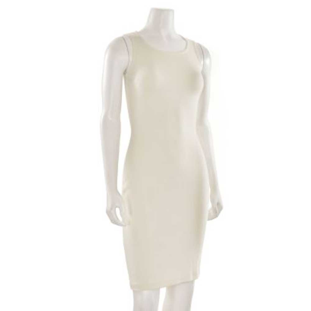 St. John Scoop Neck Sleeveless Sheath Dress in Br… - image 3