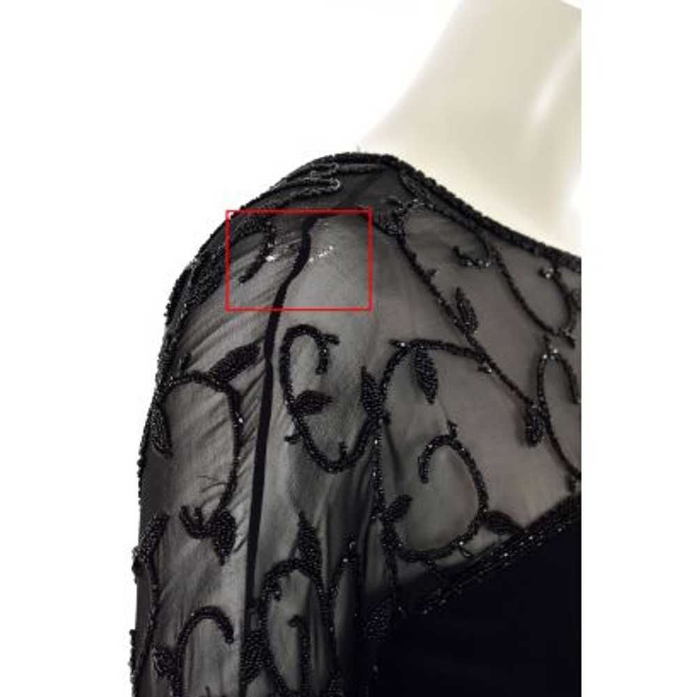 Black Tie Oleg Cassini Beaded Evening Dress in Bl… - image 8
