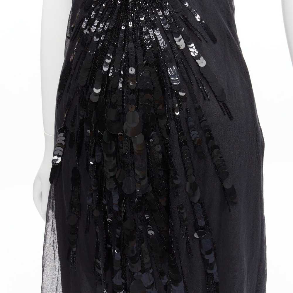 Versace rare VERSACE 2008 black sequins bead embe… - image 6