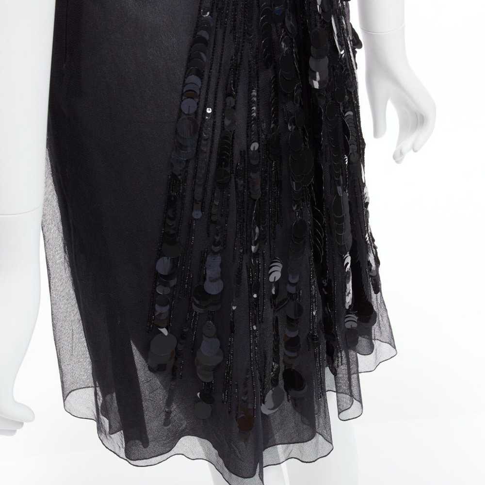 Versace rare VERSACE 2008 black sequins bead embe… - image 8
