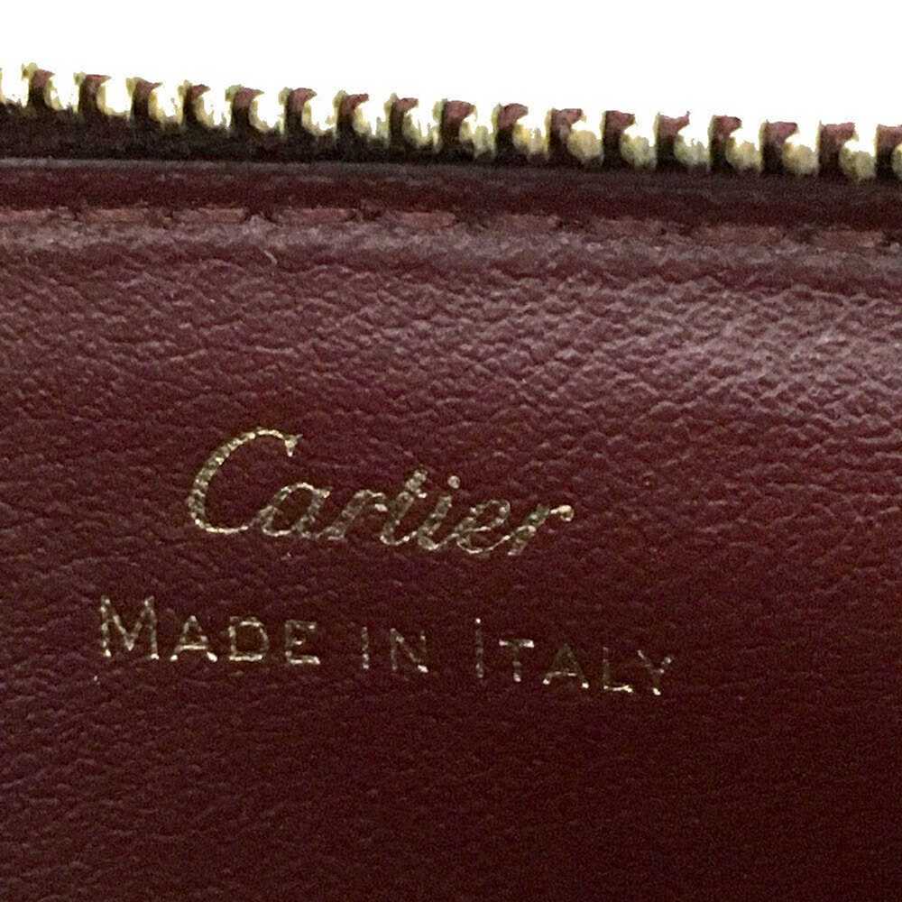 Cartier Must De Cartier Bordeaux Leather Coin Car… - image 8