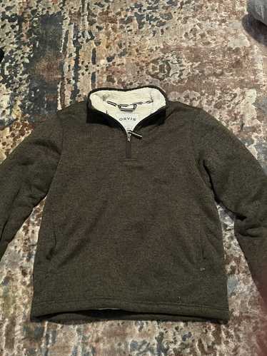 Orvis Orvis Olive Green Mens Quarterzip Sweater