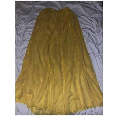 Thrifted thrifted yellow maxi skirt - image 1