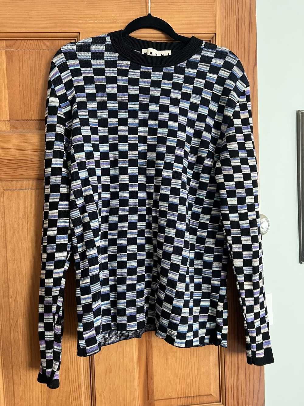 Marni Marni light wool sweater checkered - image 1