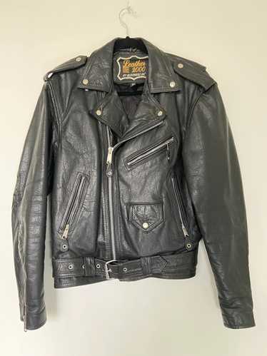 Leather Jacket × Rock Band × Vintage Vintage Leath