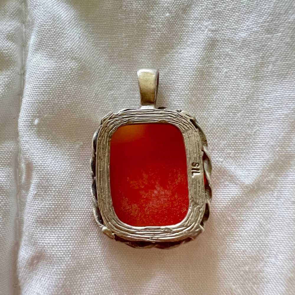 Antique Vintage Antique Cameo Pendant Italian Bac… - image 2