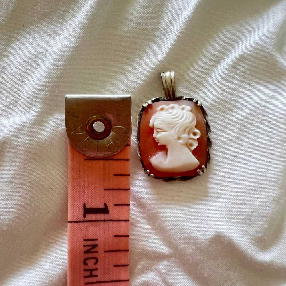 Antique Vintage Antique Cameo Pendant Italian Bac… - image 4