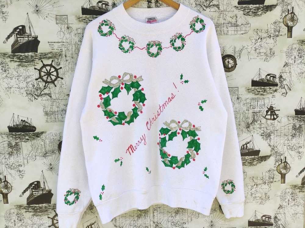 Art × Streetwear × Vintage Merry Christmas Sweats… - image 1