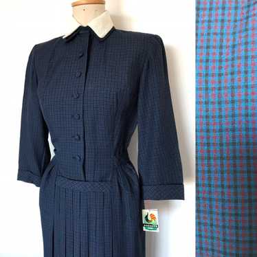 Vintage 1950s Dress / NWT / 1950s French Dress De… - image 1