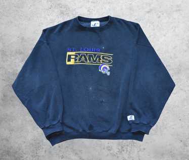 St Louis Rams Shirt Mens 2XL Blue Gold Long Sleeve Embroidered Los Angeles  NFL