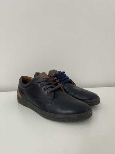 Salvatore Ferragamo SF Navy Leather Sneakers