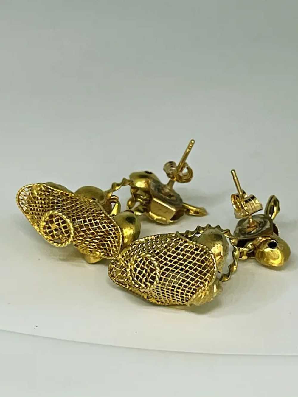Antique Victorian Gold Drop Earrings 1870s Antiqu… - image 4