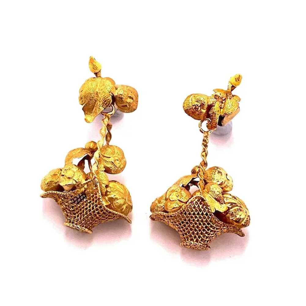 Antique Victorian Gold Drop Earrings 1870s Antiqu… - image 6
