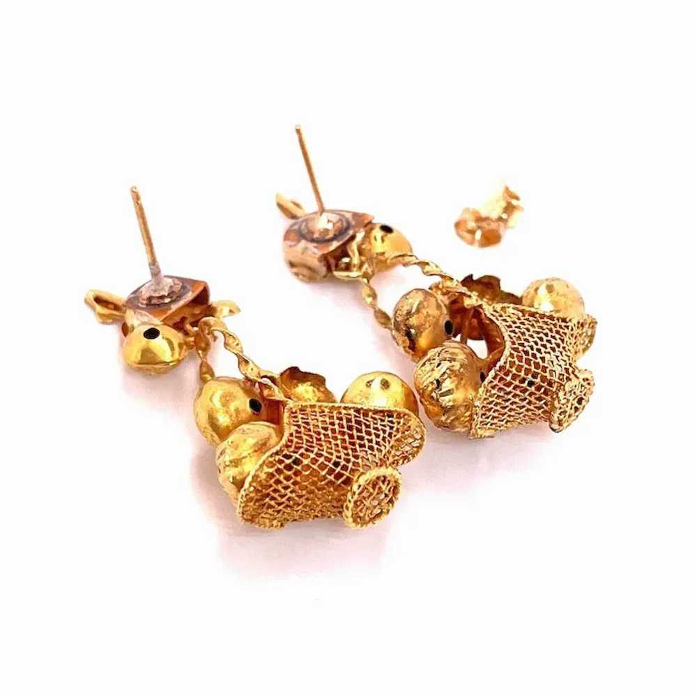 Antique Victorian Gold Drop Earrings 1870s Antiqu… - image 7