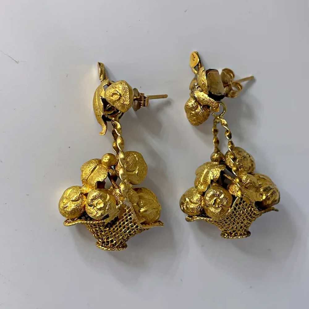 Antique Victorian Gold Drop Earrings 1870s Antiqu… - image 8