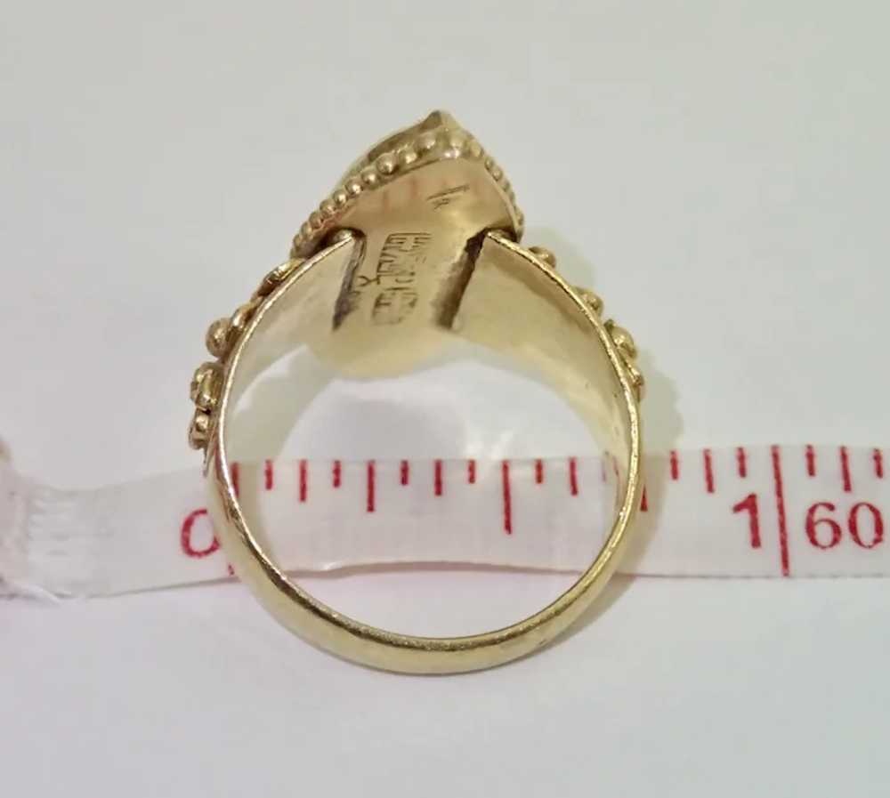 Ring ; Jadeite Jade & 22K , Vintage Chinese - image 11