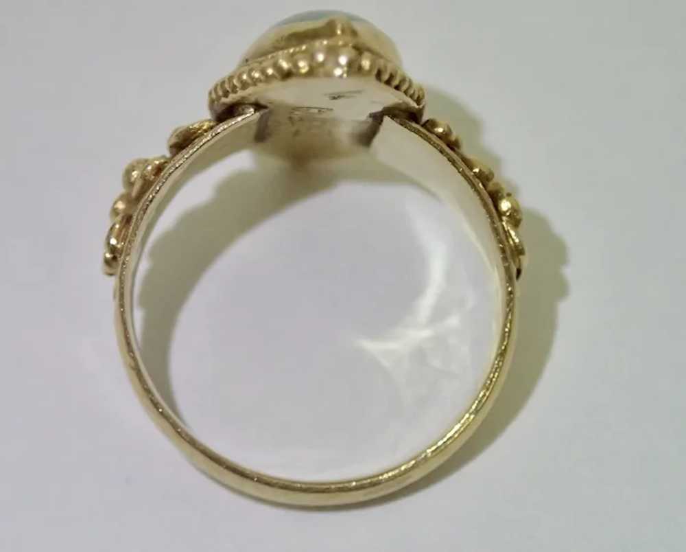 Ring ; Jadeite Jade & 22K , Vintage Chinese - image 6