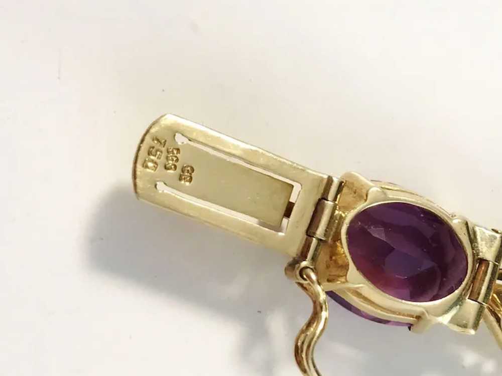 Maker GB, Brazil 1950s 18k Gold Amethyst Bracelet. - image 6