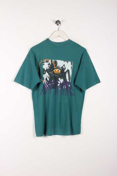 90's Adidas Graphic T-Shirt Teal Small