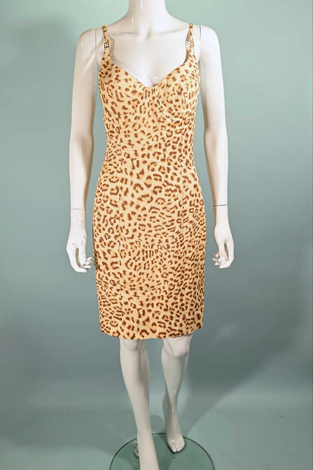 90s/Y2K Escada Margarita Ley Leopard Print Dress … - image 4