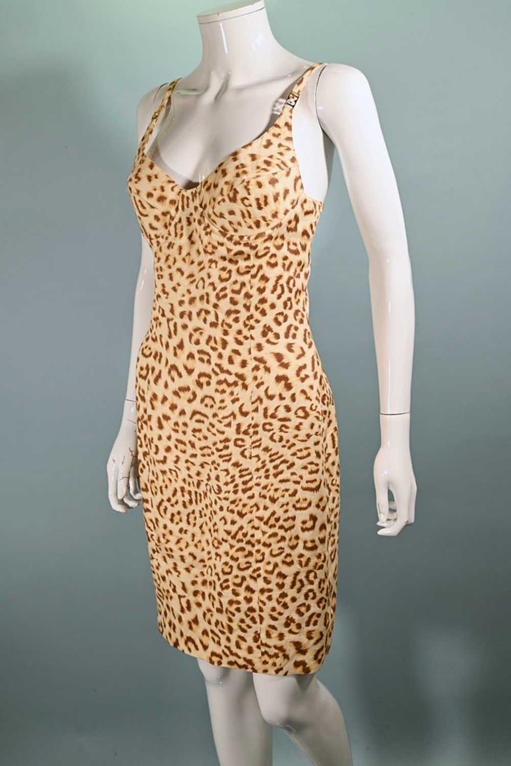90s/Y2K Escada Margarita Ley Leopard Print Dress … - image 7