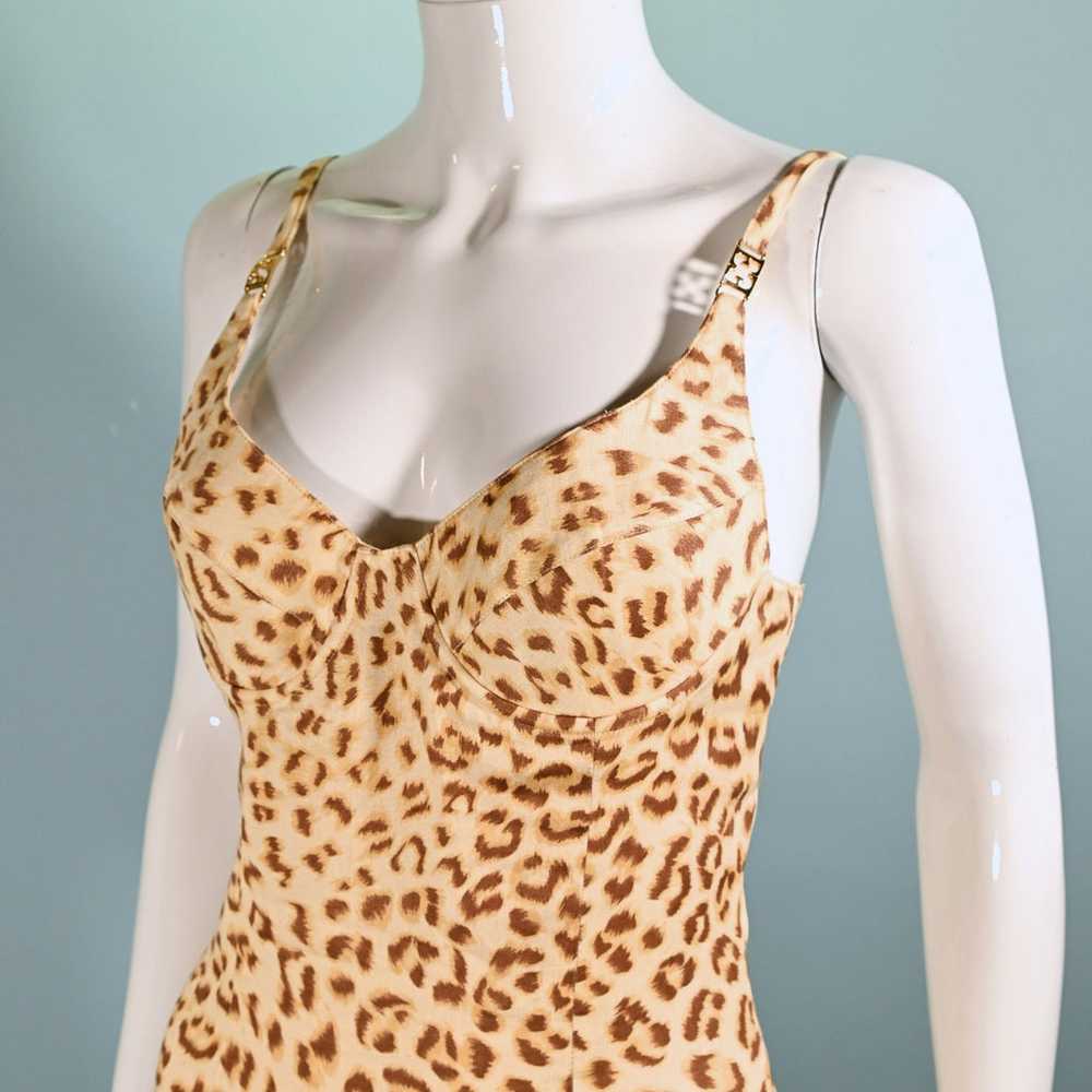 90s/Y2K Escada Margarita Ley Leopard Print Dress … - image 8