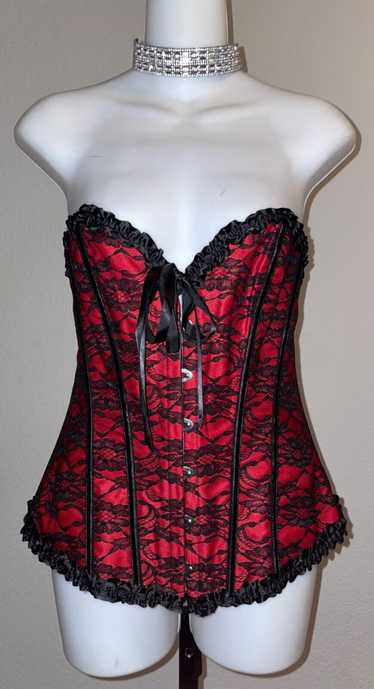 Red boned corset bustier - Gem