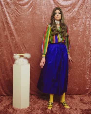 1970s purple silk wrap skirt
