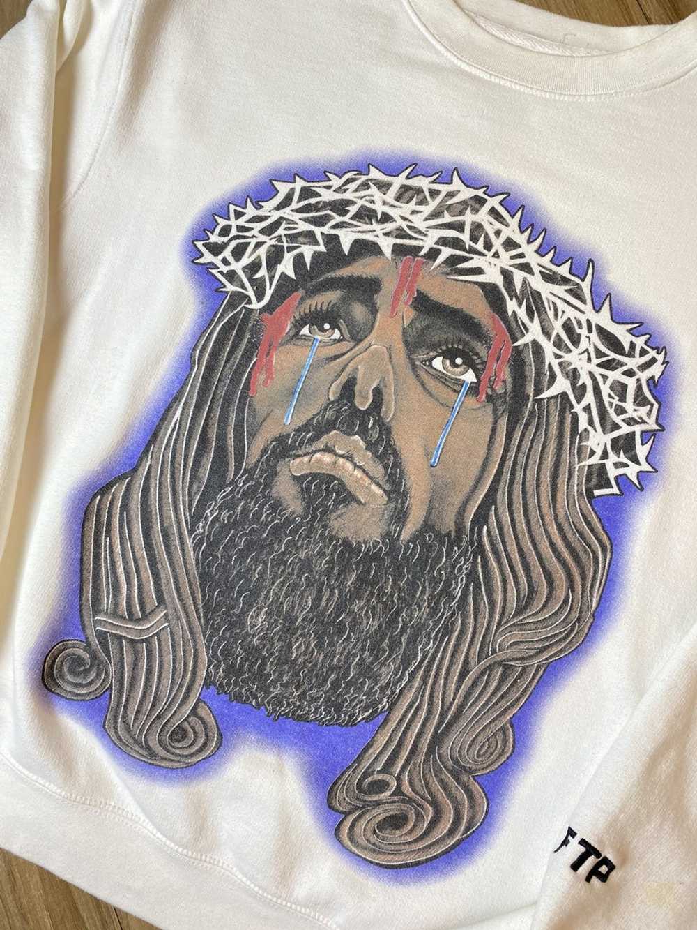 Fuck The Population FTP Jesus Christ Crewneck - image 2