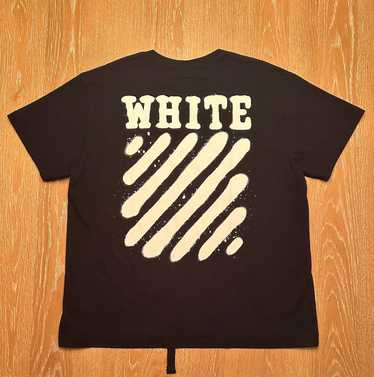Off-White c/o Virgil Abloh Men's Ssense Exclusive White Incomplete Spray  Paint T-shirt