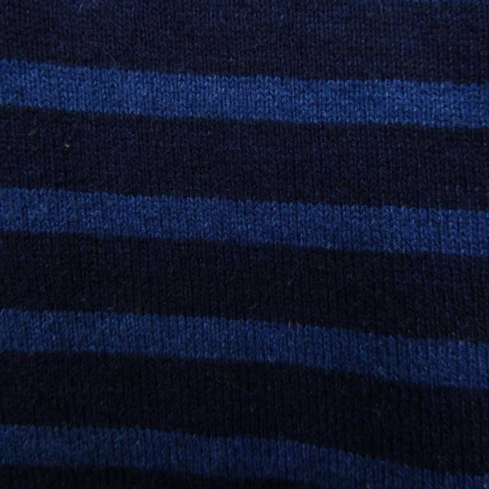 Comme des Garcons Sweater Blue Border Pattern Cot… - image 7