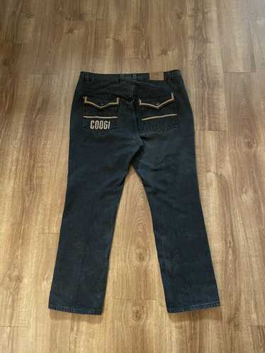 Coogi Crazy Y2K Coogi Spellout Dark Washed Jeans