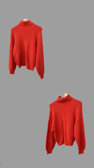 Zara Orange Heavy Knit Orange Sweater