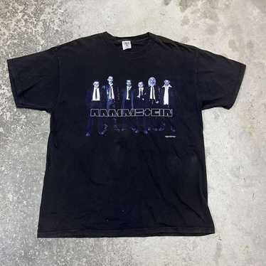 VTG hot 90s Rammstein 2001 Tour Concert Band Tee Shirt Tour Dates Sonne Music Video