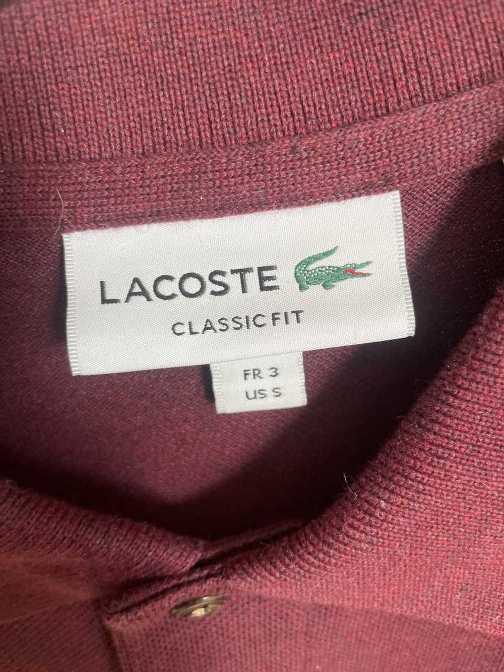 Lacoste Maroon short sleeve Lacoste polo - image 1