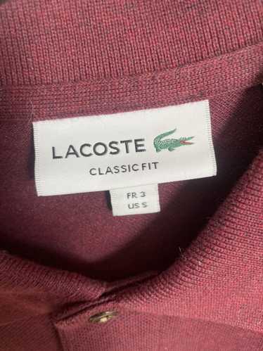 Lacoste Maroon short sleeve Lacoste polo - image 1
