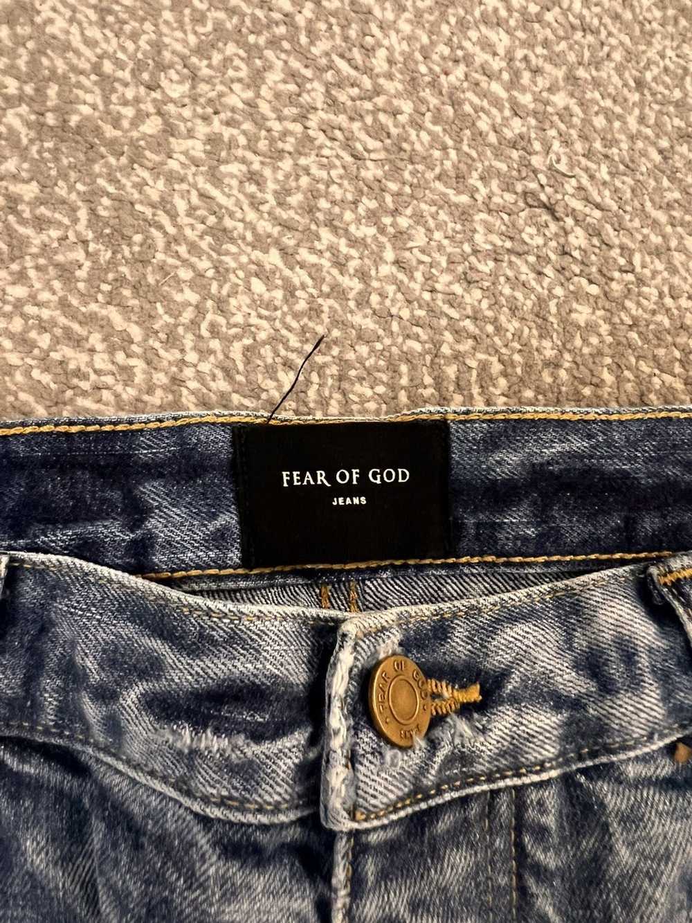 Fear of God Fear of God Holy blue water denim jea… - image 8