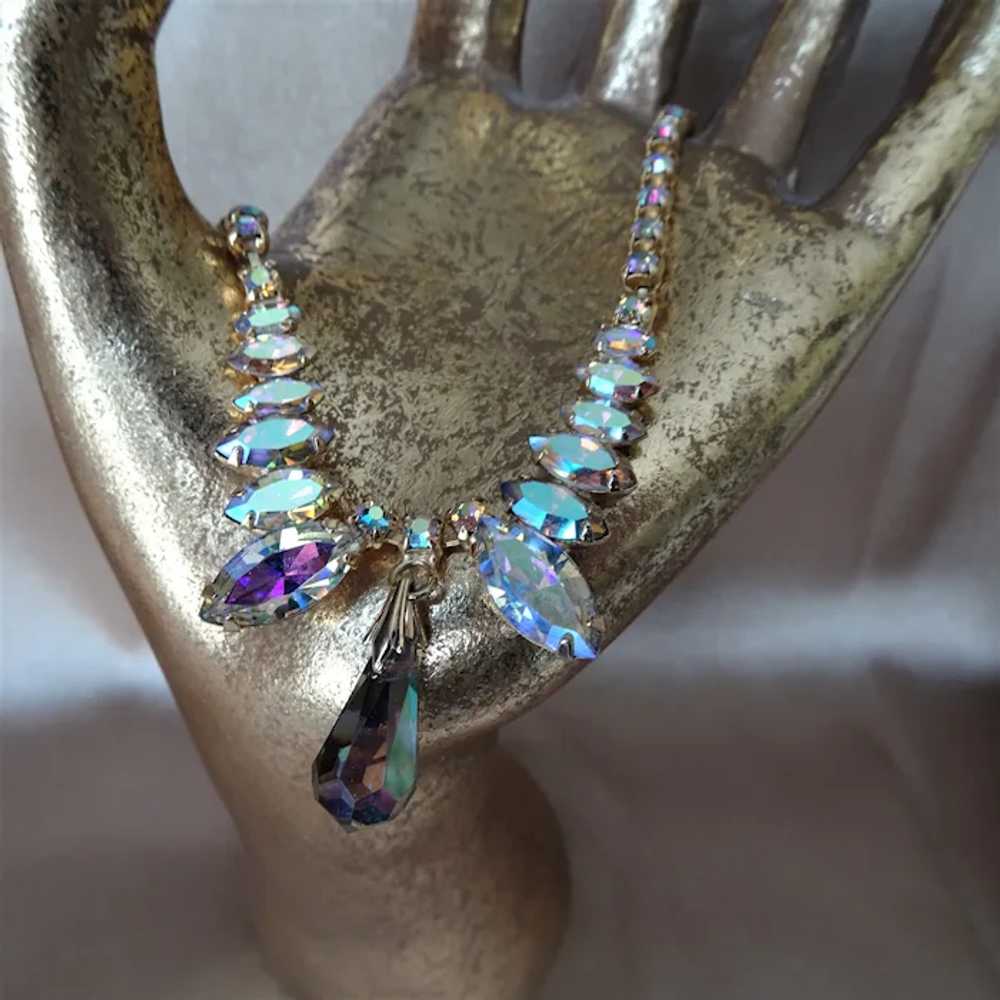 GLAMOROUS Rhinestone Glass Necklace,Swarovski Cry… - image 3
