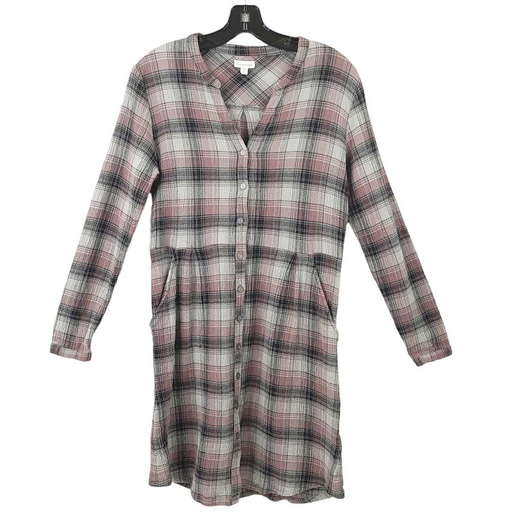 Other Garnet Hill Plaid Lightweight Gauze Shirt D… - image 1