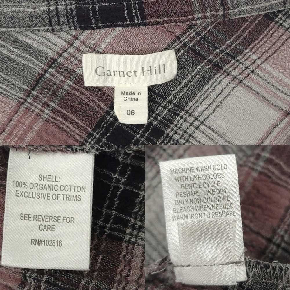 Other Garnet Hill Plaid Lightweight Gauze Shirt D… - image 7