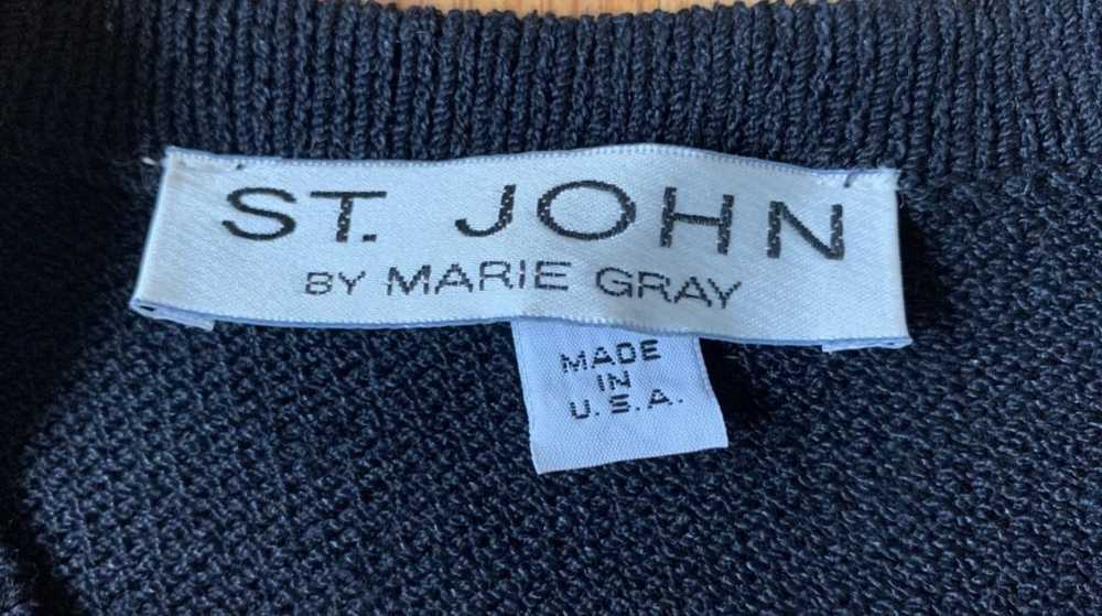 St. John Couture St. John Marie Gray black wool k… - image 6