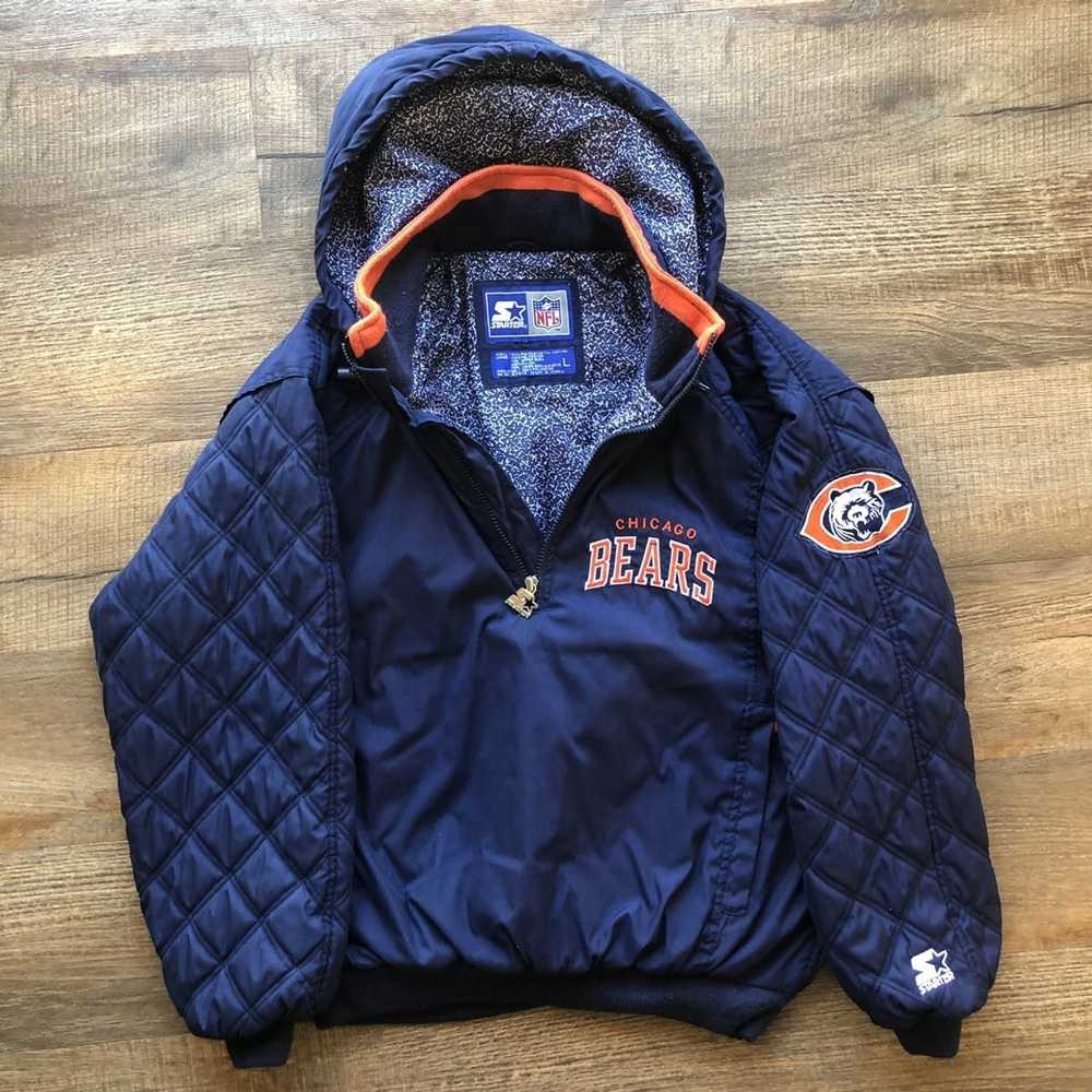 Starter × Vintage Chicago Bears Quarter Zip Coat - image 2