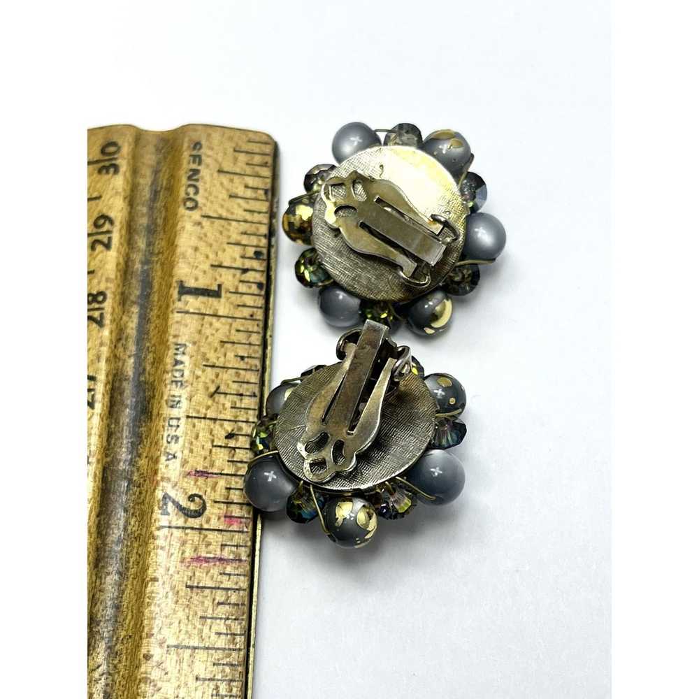 Vintage Vintage Beaded Crystal Earrings - image 4